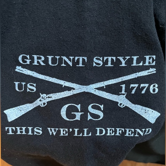 GRUNT STYLE Women’s Black Hoodie with White Bullet Graphic Size S - Picture 3 of 5